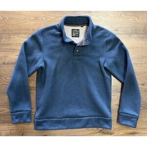 Jeremiah and Sons Men’s S Small Flood Blue Sherpa Lined 3 Snap Close Pullover